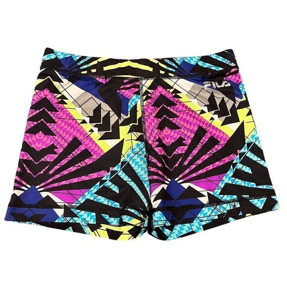 Fila Funky Geometric Patterned Spandex Shorts Kid’s XL - Picture 1 of 7